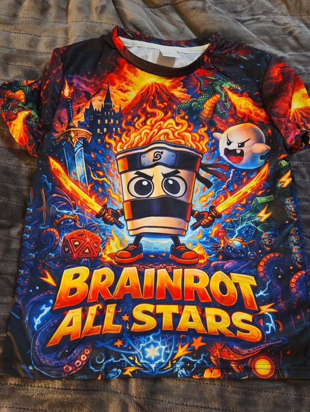 Boys Matching Loungewear Short Set Featuring Brainrot All Star Design - Picture 3 of 6